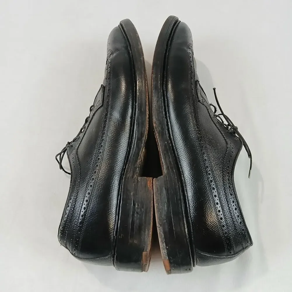 Vintage Allen Edmonds MacNeil Shoes Mens Size 10.5 C Wingtip Leather USA 90s